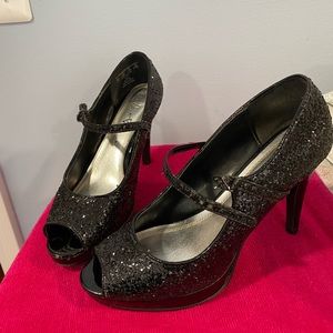 Black Sequence Heels